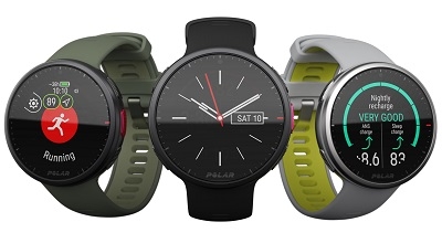 Polar VANTAGE V2 HR óra (ezüst, szürke-lime szíjjal)